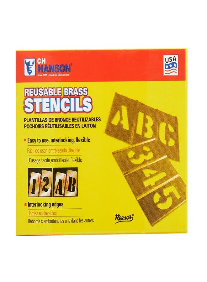 CH Hanson 10066 1/2" Brass Letters & Numbers Set 45 pc - Image 1